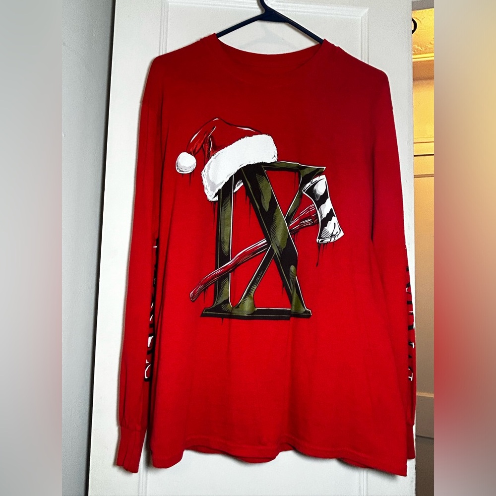 Merry Axe-mas INK red long sleeve shirt